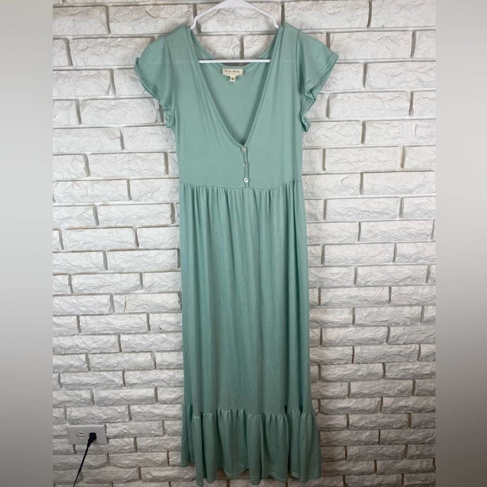 See You Monday Seafoam Green Maxi Dress Size Medium
